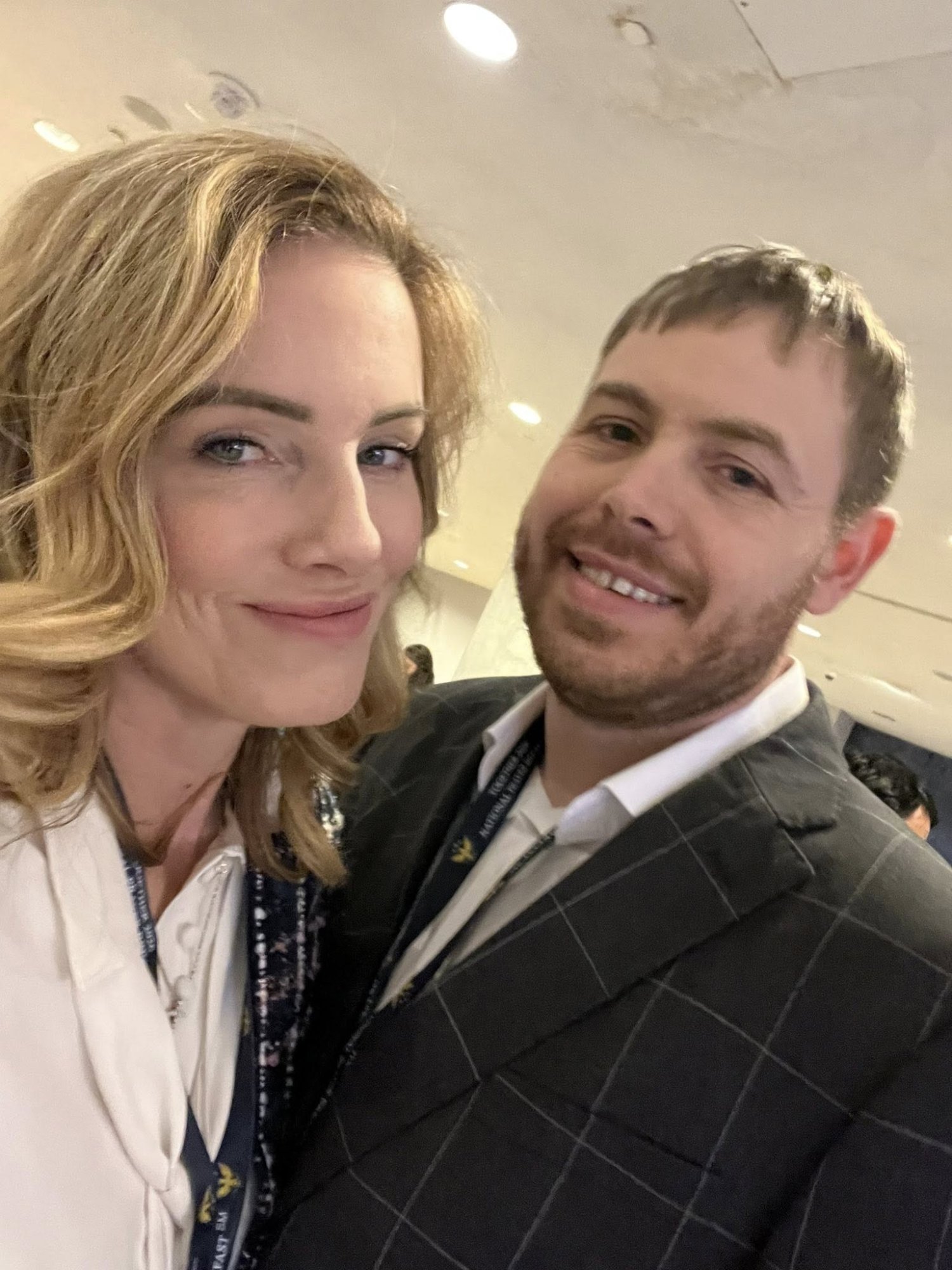 Lev and Molly at a conference